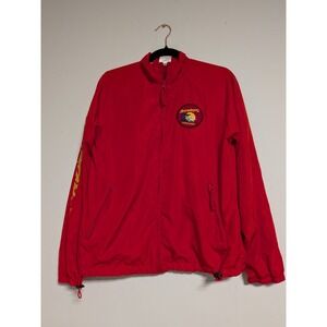 Baywatch Lifeguard Red Windbreaker Jacket Mens Small Full Zip Mesh Lined 2017